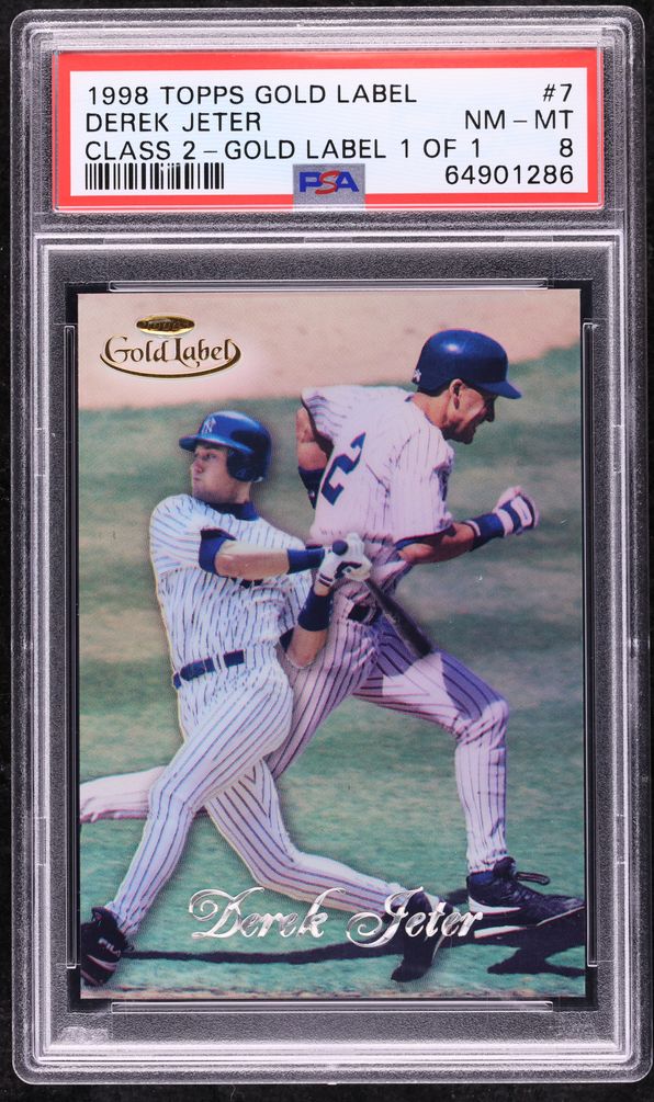 1998 Topps Gold Label Class 2 Derek Jeter 1/1 #7 PSA 8 NM-MT on