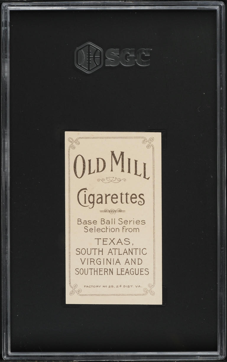 1909-11 T206 Charles Seitz SOUTHERN LEAGUER, OLD MILL SGC 6 EXMT