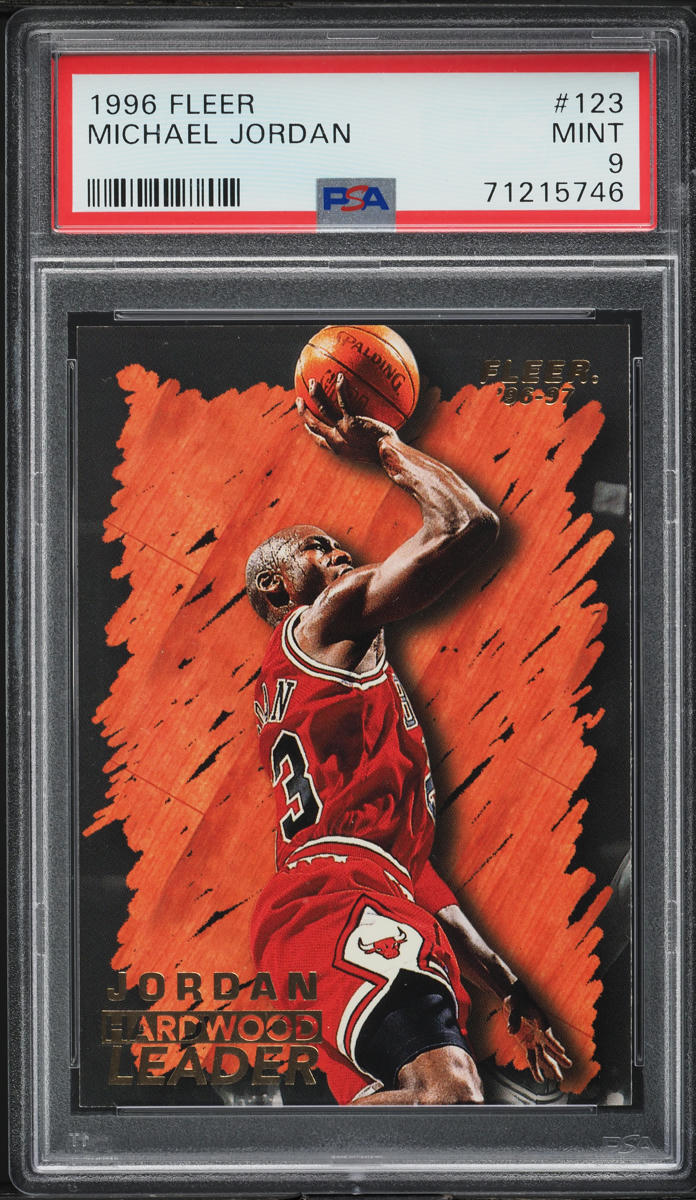 その他 1996 L MICHAEL JORDAN PSA 9 MINT 1996 Fleer Hardwood Leader Michael Jordan #123 PSA 9 MINT on