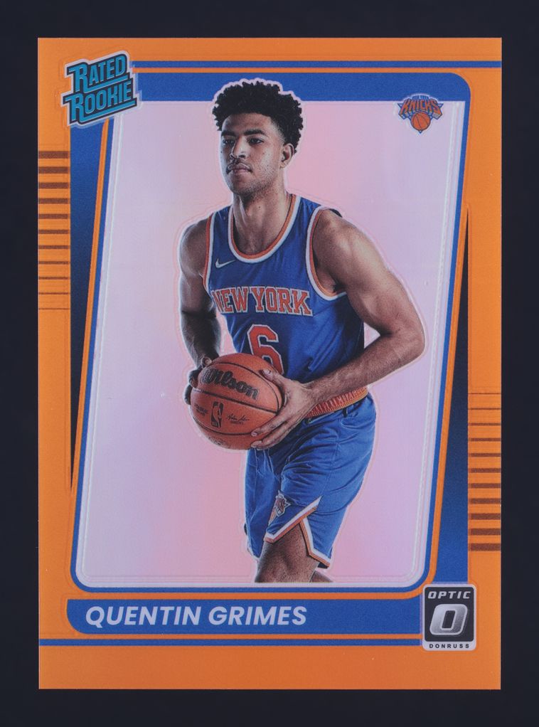 2021 Donruss Optic Orange Quentin Grimes ROOKIE /199 #166 MBA AUTH