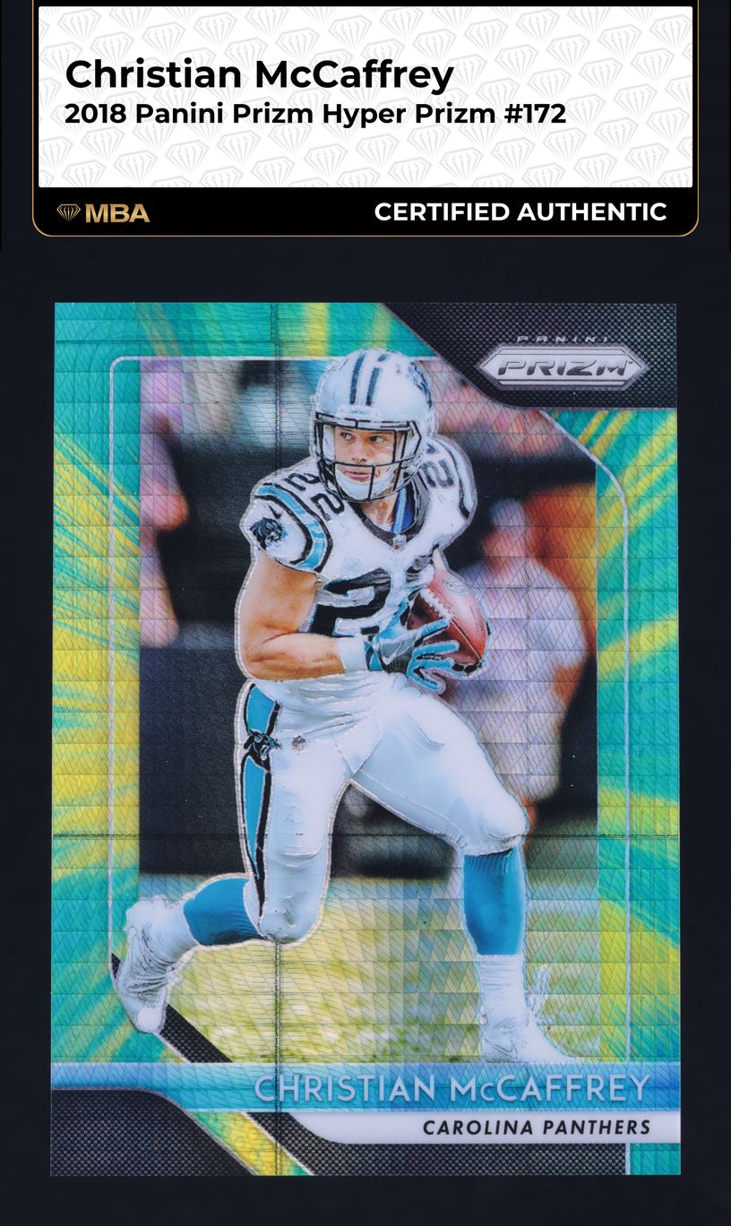 2018 Panini Prizm Hyper Christian McCaffrey /275 #172 MBA AUTH