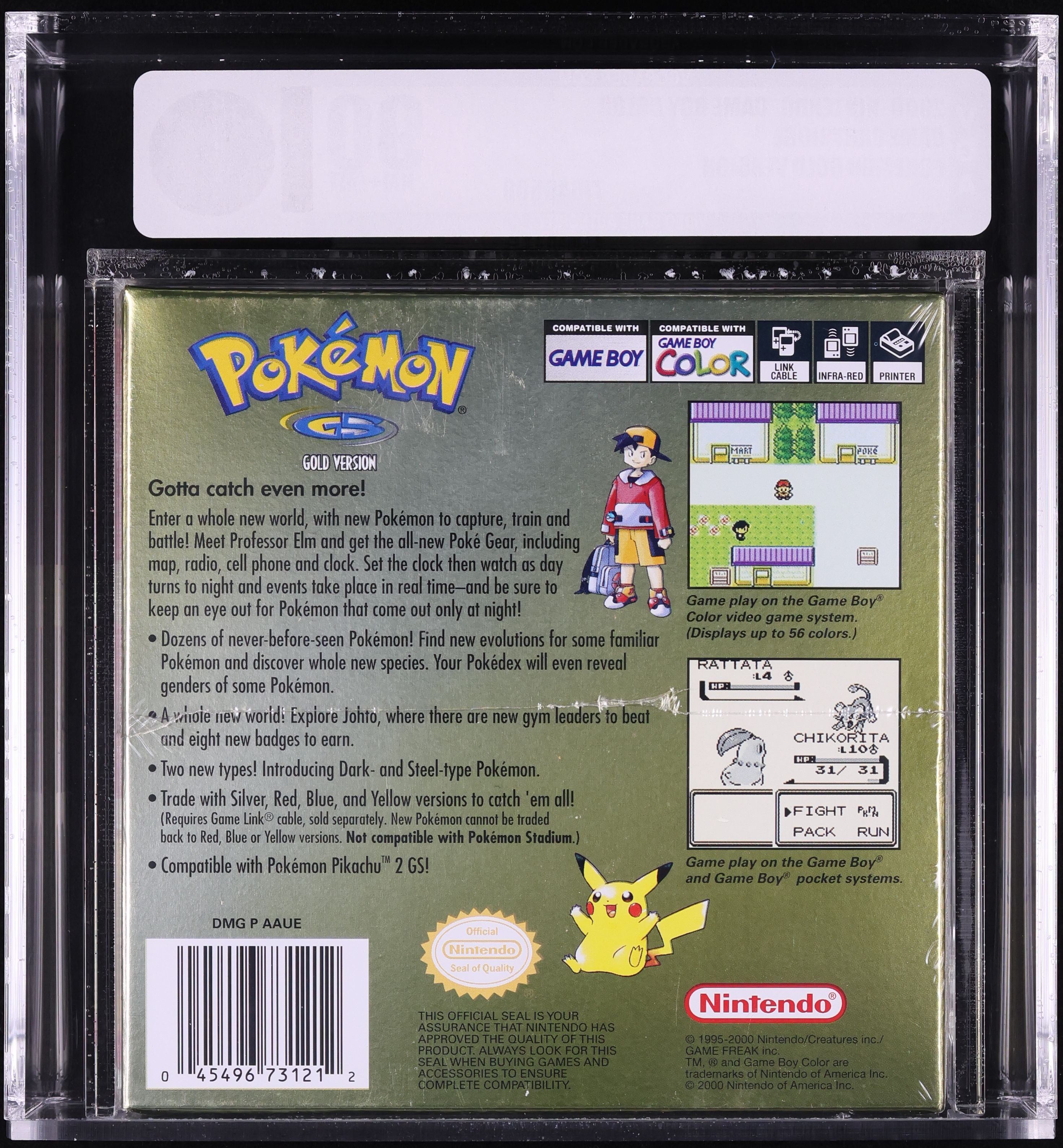Pokemon Gold Version (Nintendo Game Boy Color GBA) VGA 90 on 