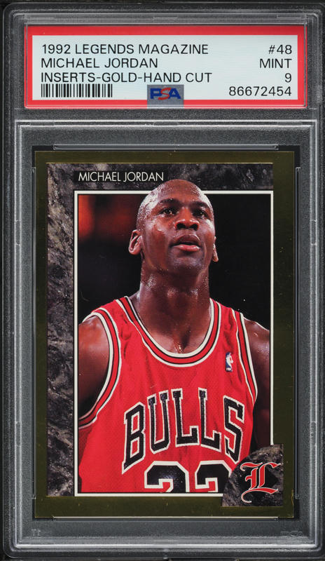 1992 Legends Magazine Inserts Gold Michael Jordan #48 PSA 9 MINT
