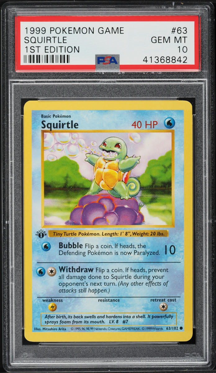1995 squirtle pokemon card value Amazon.com: Pokemon - Squirtle (63/95)