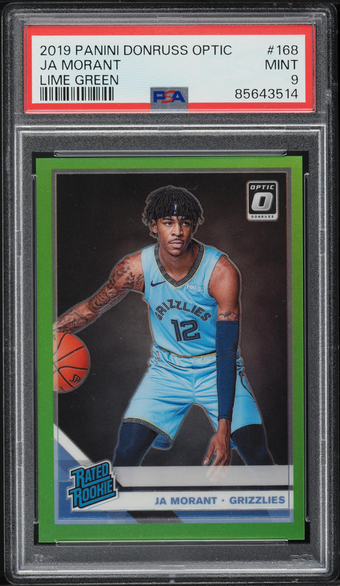 2019 Donruss Optic Lime Green Ja Morant ROOKIE /149 #168 PSA 9 MINT