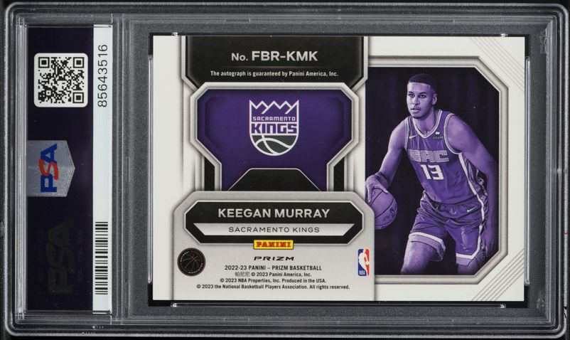2022 Panini Prizm Fast Break Keegan Murray ROOKIE AUTO #FBRKMK PSA