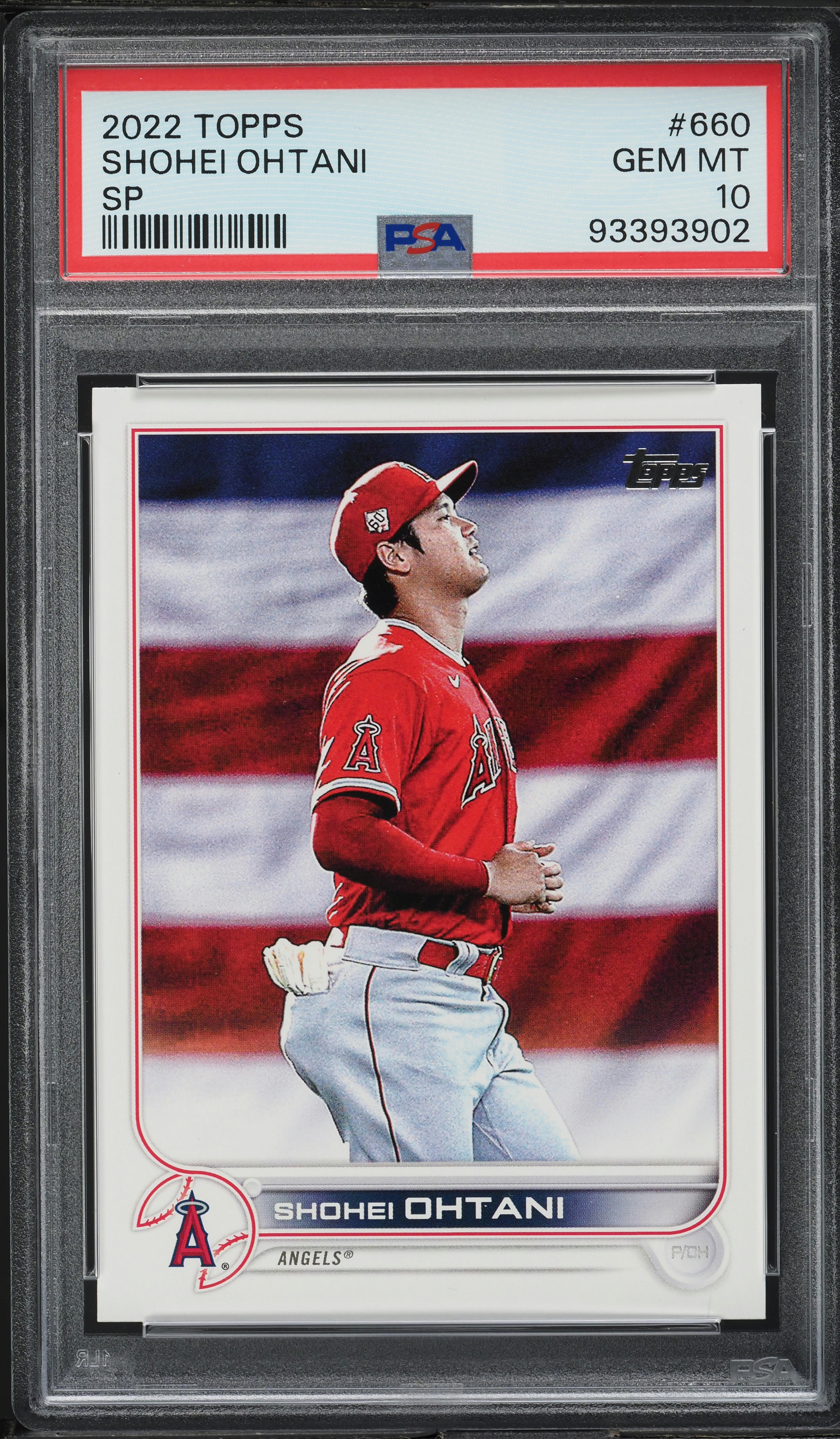 2022 Topps Photo Variation Shohei Ohtani SHORT PRINT #660 PSA 10 
