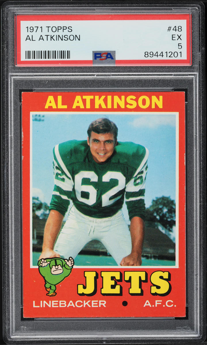 1971 Topps Football Al Atkinson #48 PSA 5 EX