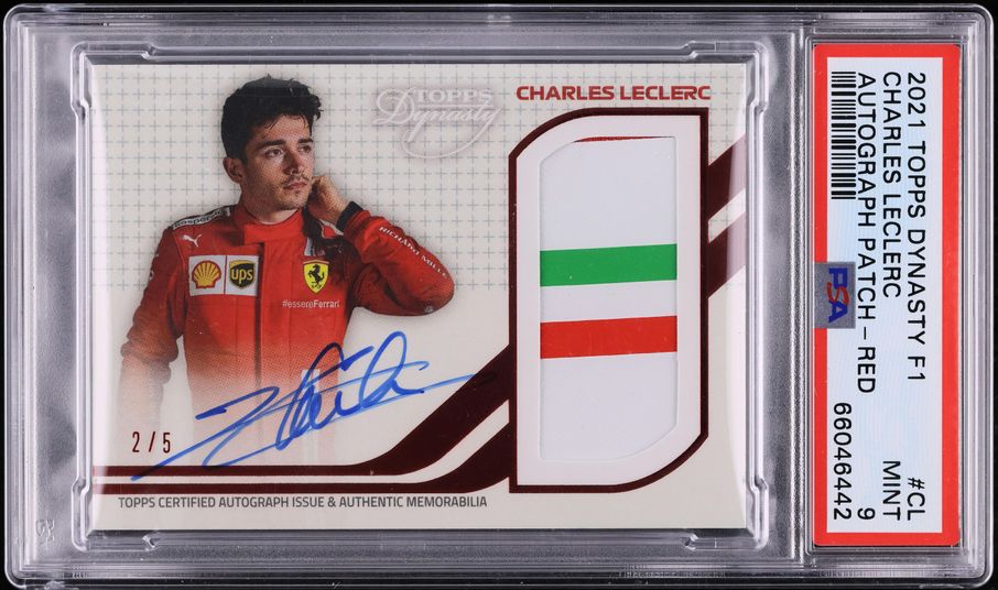 2021 Topps Dynasty Formula 1 F1 Red Charles Leclerc PATCH AUTO /5