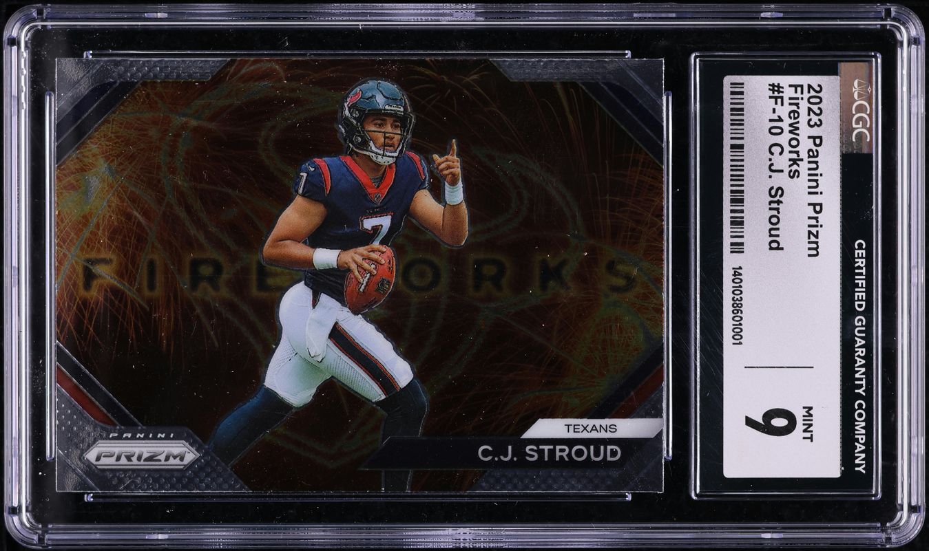 2023 Panini Prizm Fireworks C.J. Stroud ROOKIE CGC 9 MINT