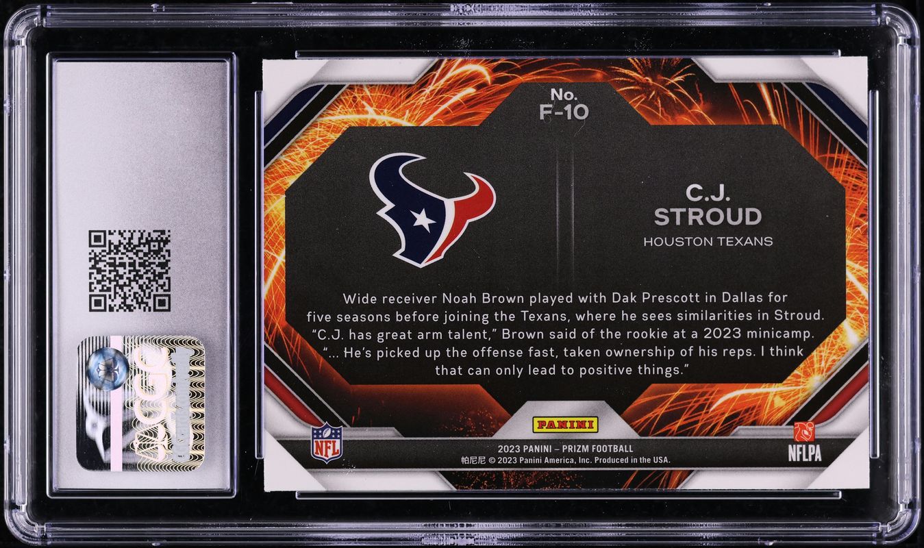 2023 Panini Prizm Fireworks C.J. Stroud ROOKIE CGC 9 MINT