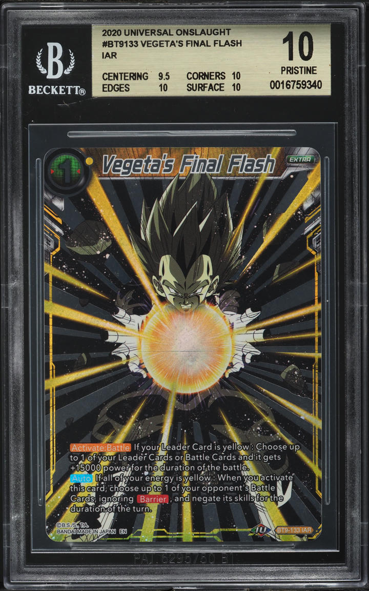 2020 Dragon Ball Super Universal Onslaught Vegeta's Final Flash BGS 10  PRISTINE on Fanatics Collect