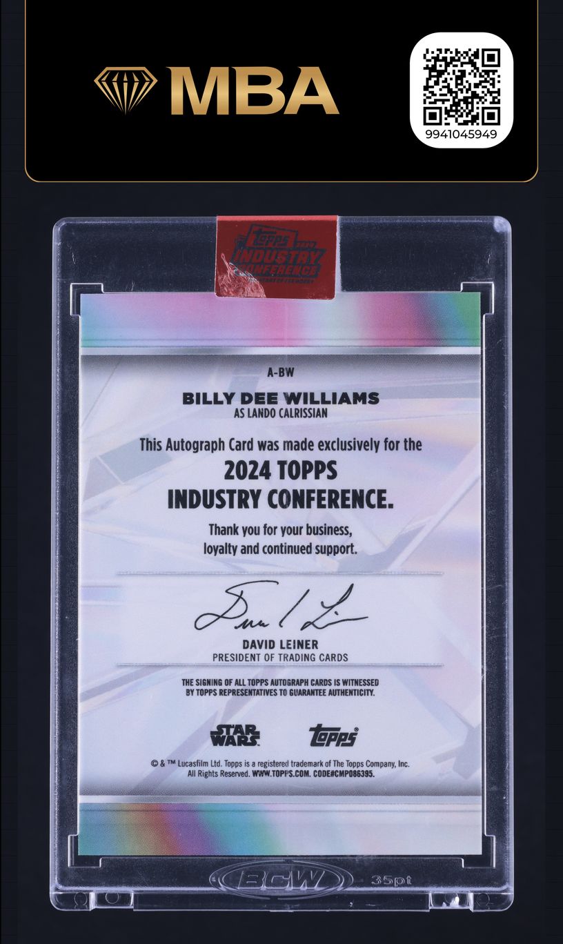 2024 Topps Industry Gold Billy Dee Williams Lando Calrissian AUTO