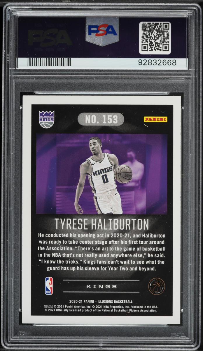 2020 Panini Illusions Trophy Collection Emerald Tyrese Haliburton ROOKIE PSA 10