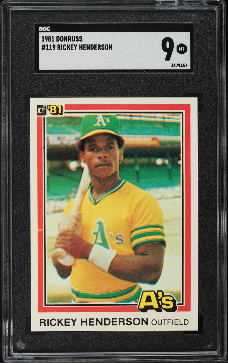 1981 Donruss Rickey Henderson #119 SGC 9 MINT