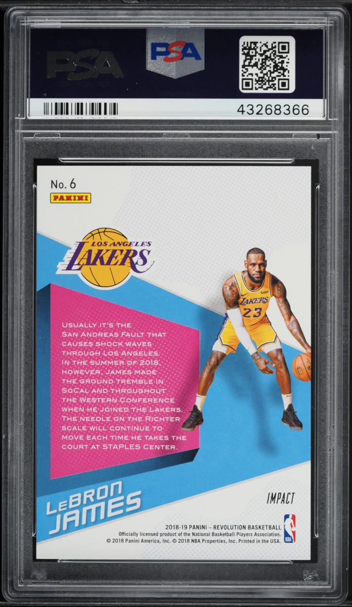 2018 Panini Revolution Shock Wave Impact LeBron James #6 PSA 10 GEM MINT