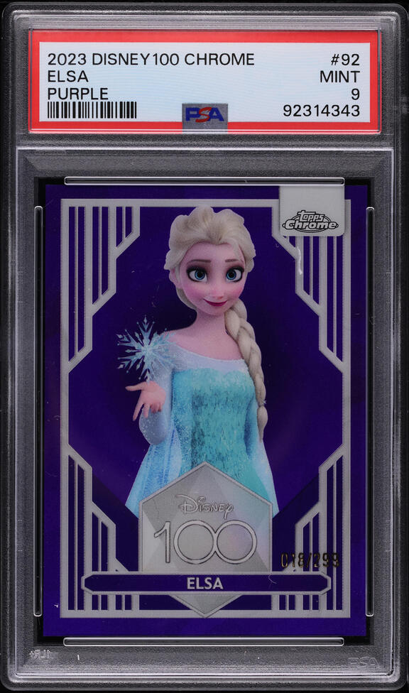 2023 Topps Chrome UK Disney 100 Years Of Wonder Elsa #92 BGS 9.5