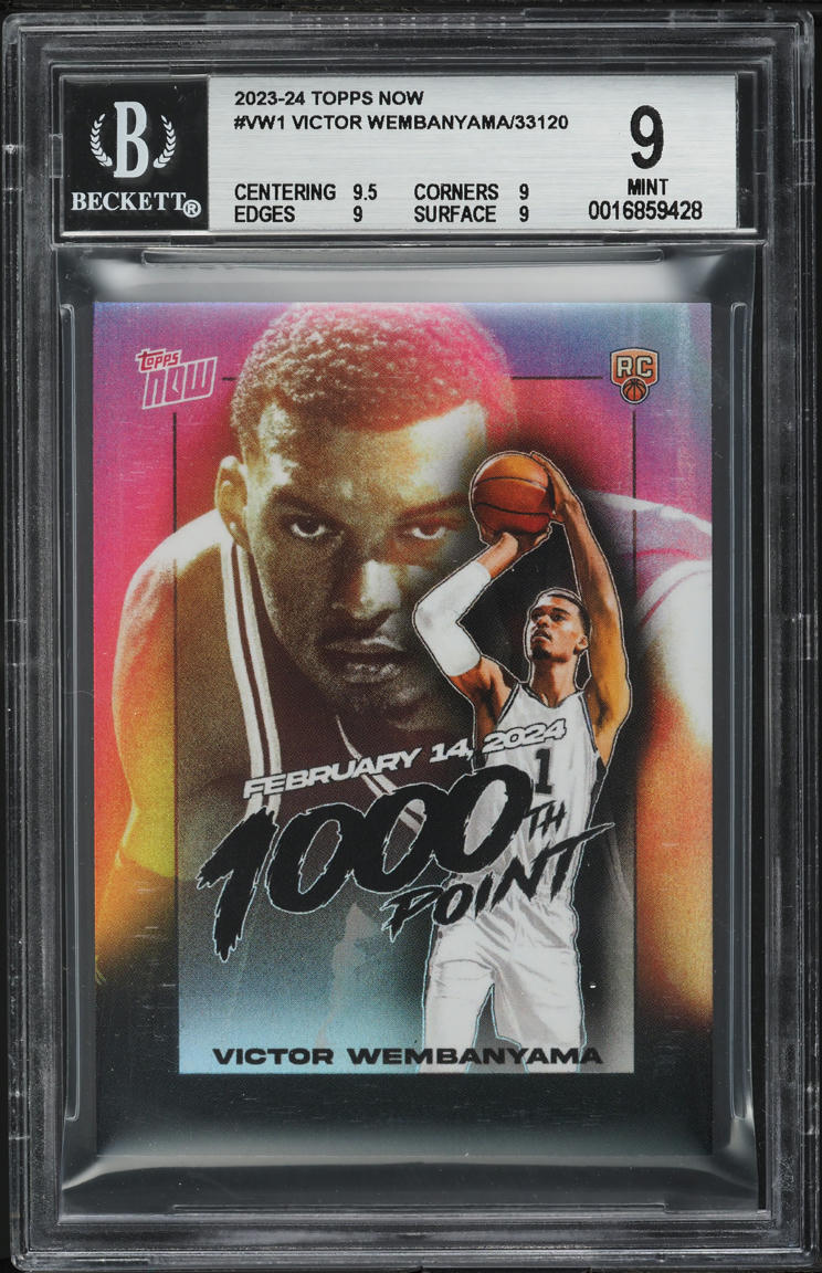 2023 Topps Now Victor Wembanyama ROOKIE #VW-1 BGS 9 MINT