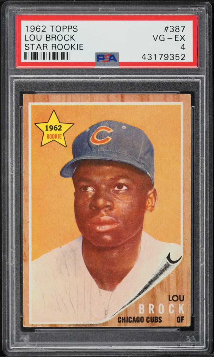 1962 Topps Lou Brock ROOKIE #387 PSA 4 VGEX