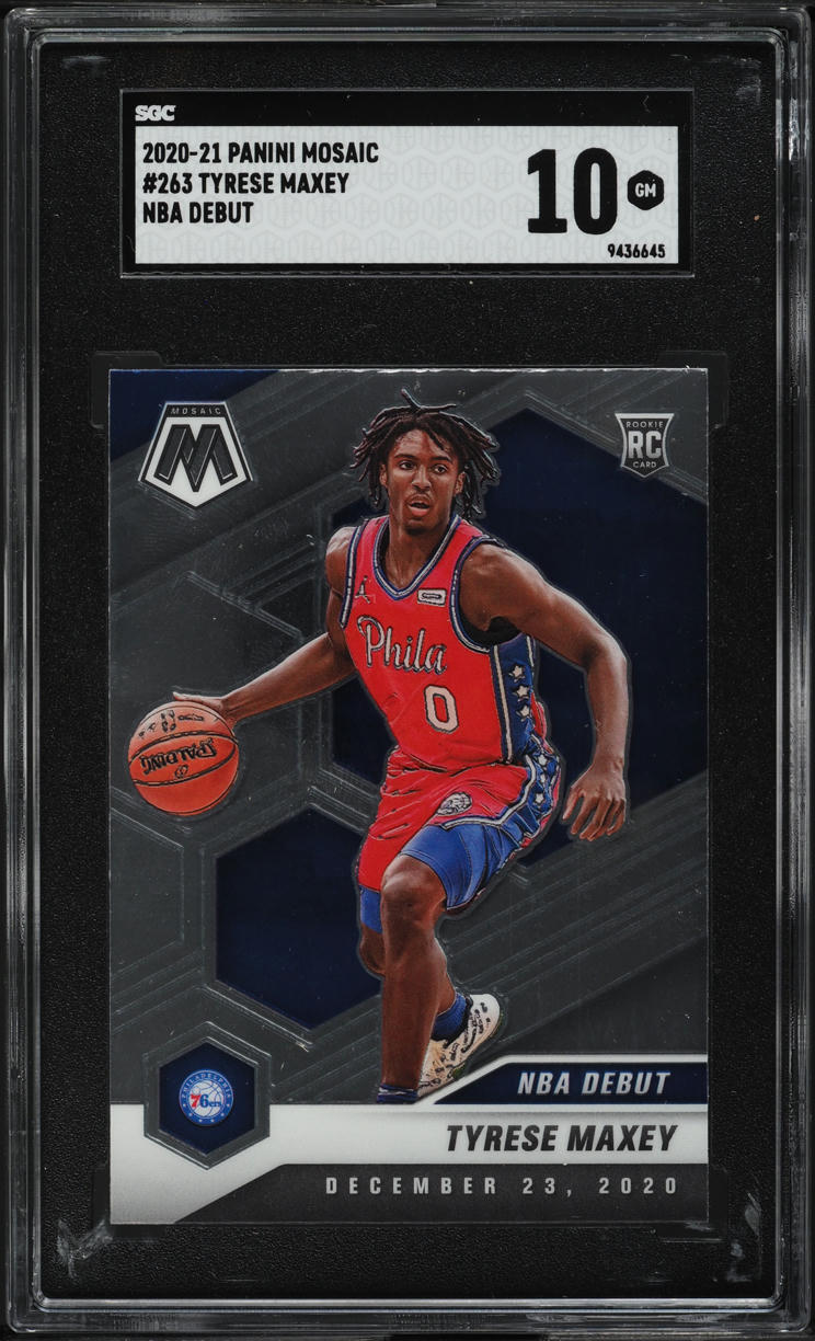 2020 Panini Mosaic Tyrese Maxey ROOKIE #263 SGC 10 GEM MINT