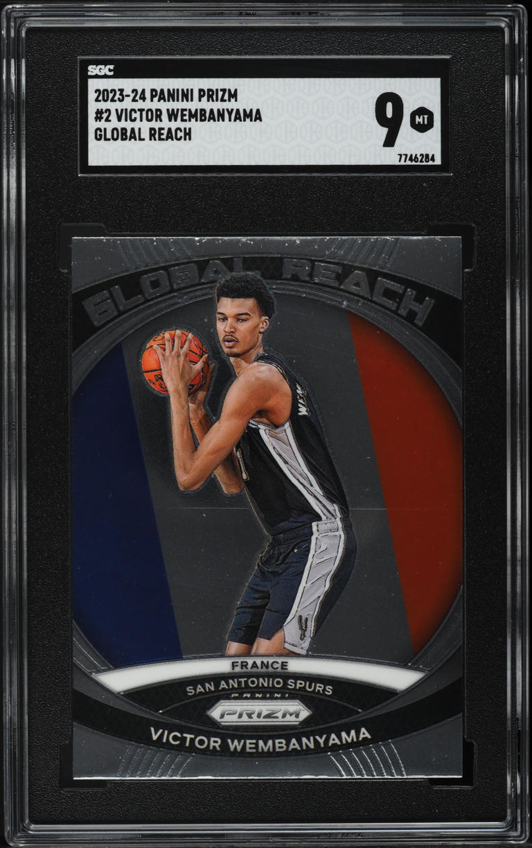 2023 Panini Prizm Global Reach Victor Wembanyama ROOKIE #2 SGC 9 MINT