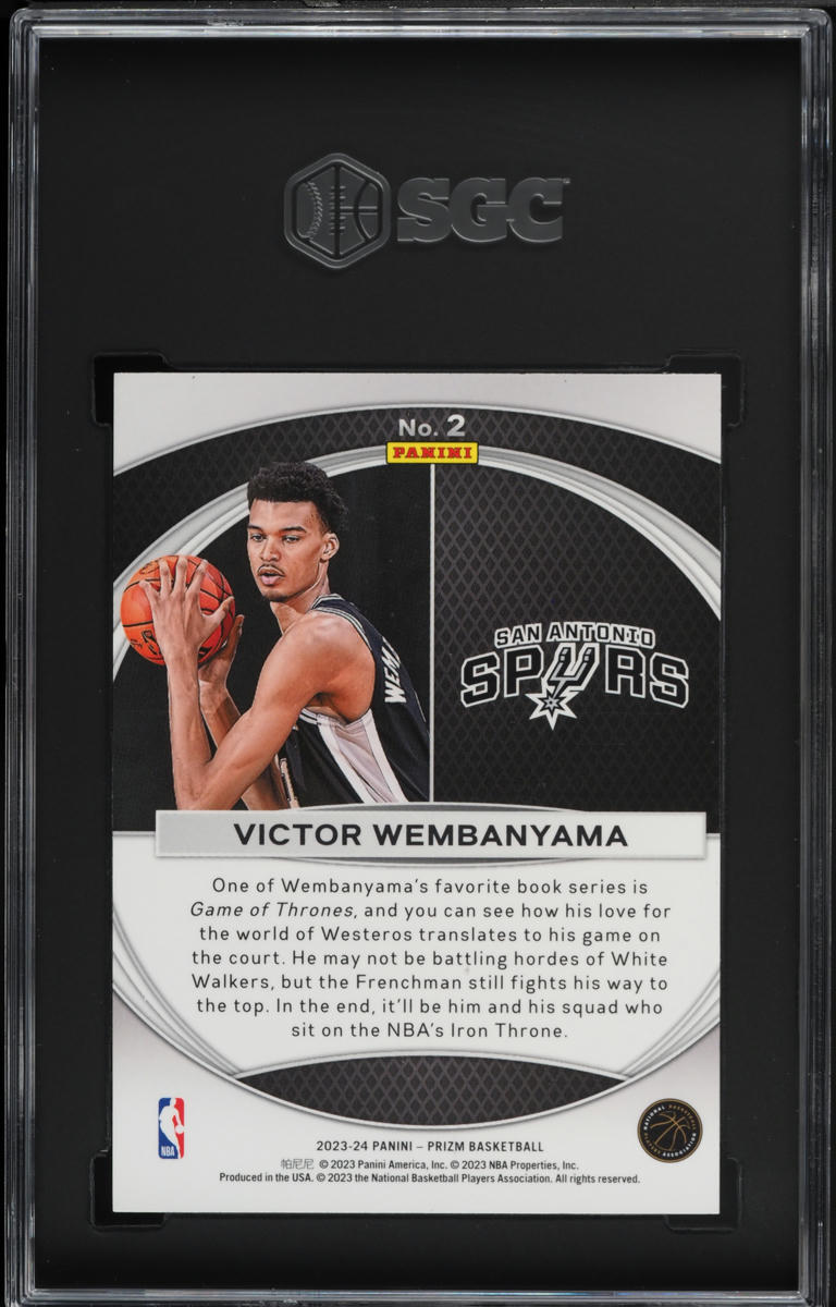 2023 Panini Prizm Global Reach Victor Wembanyama ROOKIE #2 SGC 9 MINT