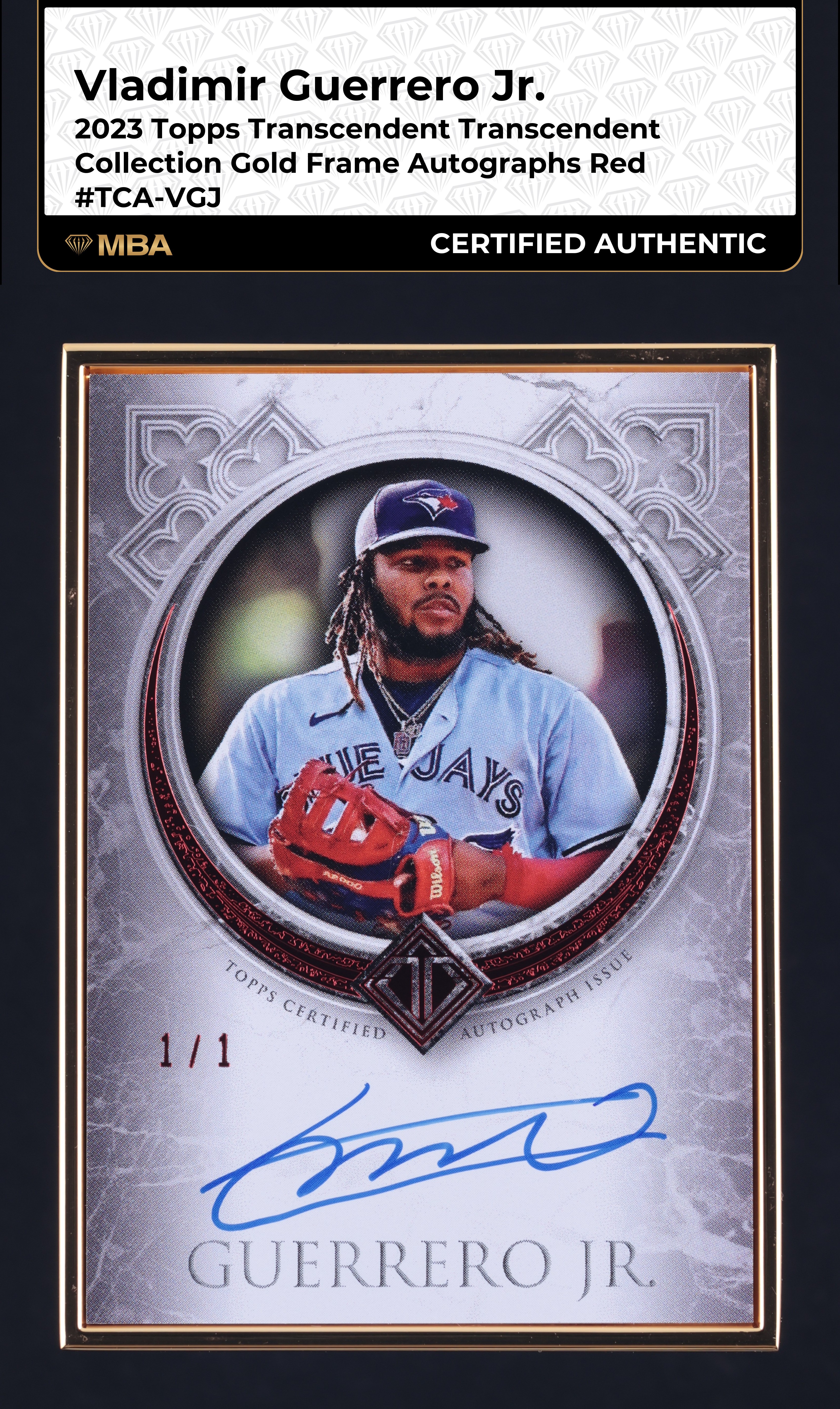2023 Topps Transcendent Gold Frame Red Vladimir Guerrero Jr. AUTO