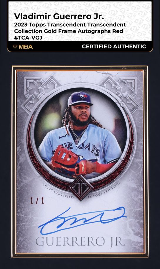 2023 Topps Transcendent Gold Frame Red Vladimir Guerrero Jr. AUTO