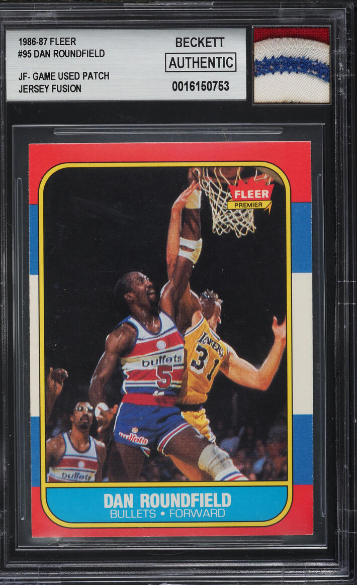 1986 Fleer Basketball Dan Roundfield PATCH #95 BGS AUTH