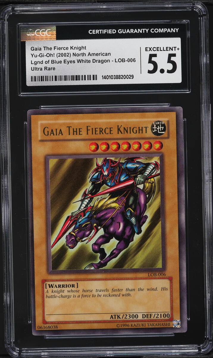 2002 Yu-Gi-Oh! Legend Of Blue-Eyes White Dragon Gaia The Fierce Knight CGC 5.5