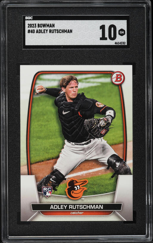 2023 Bowman Adley Rutschman ROOKIE #40 SGC 10 GEM MINT on Fanatics