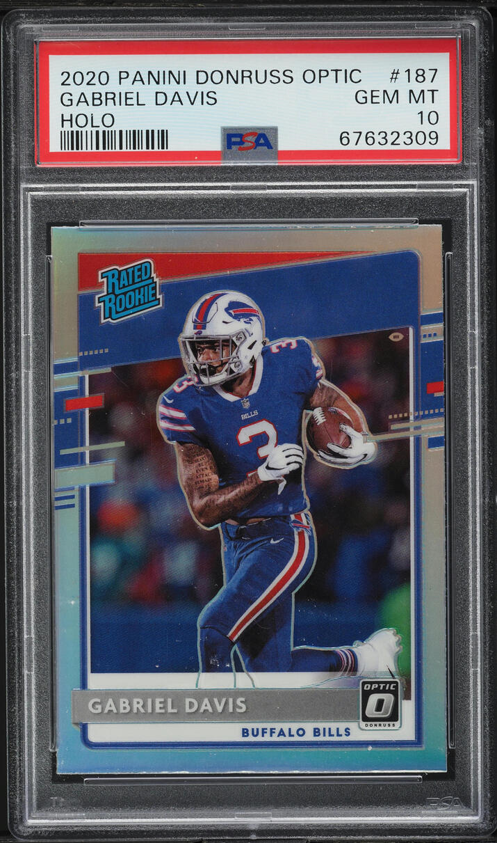 2020 Donruss Optic Holo Gabriel Davis ROOKIE #187 PSA 10 GEM MINT