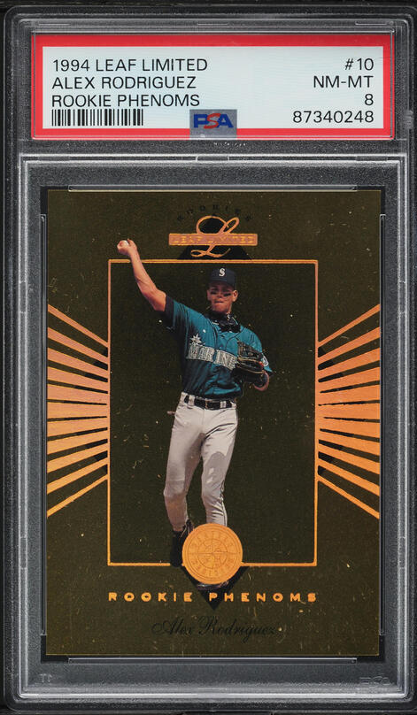 1994 Leaf Limited Phenoms Alex Rodriguez ROOKIE /5000 #10 PSA 8 NM