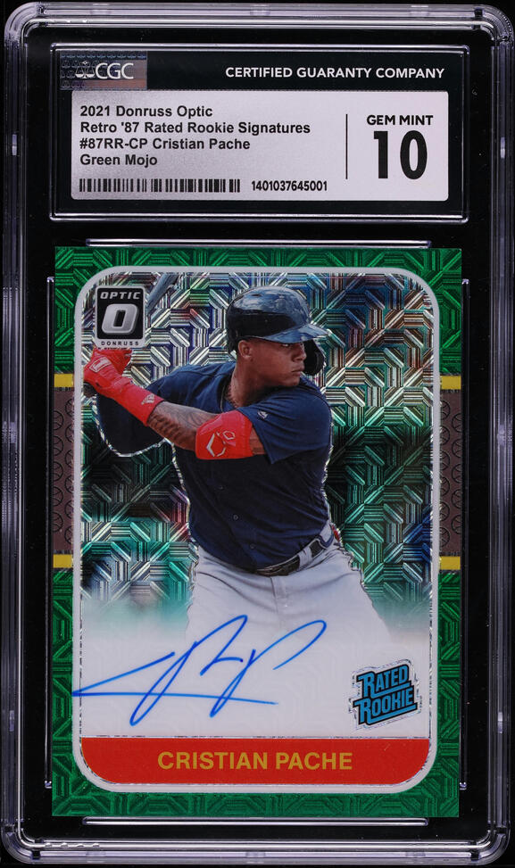 2018 Bowman Chrome Cristian Pache PROSPECT AUTO #CPA-CP BGS 9 MINT