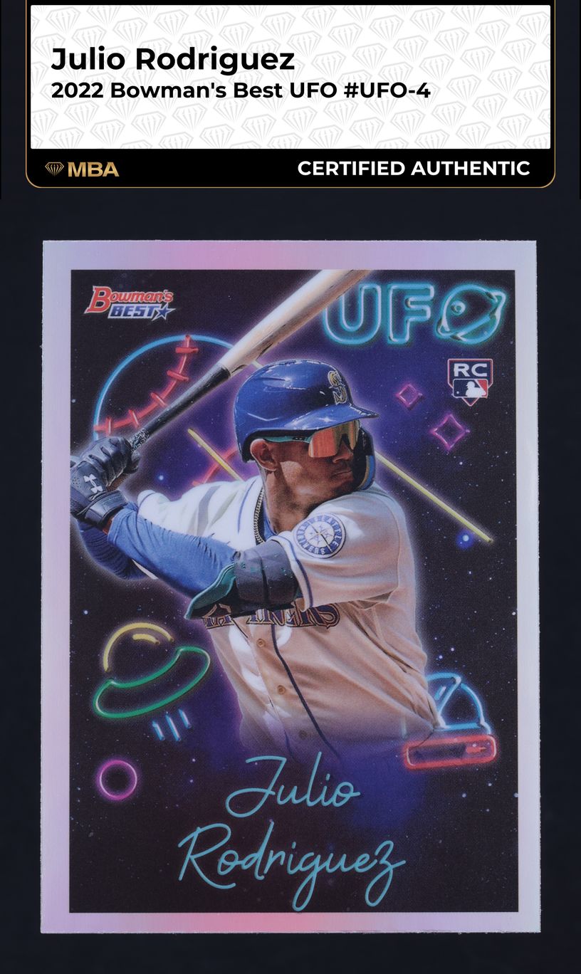 2022 Bowman's Best UFO Julio Rodriguez ROOKIE #UFO-4 MBA AUTH