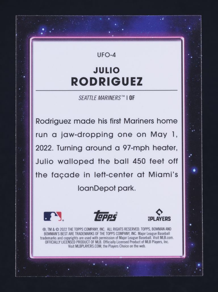 2022 Bowman's Best UFO Julio Rodriguez ROOKIE #UFO-4 MBA AUTH