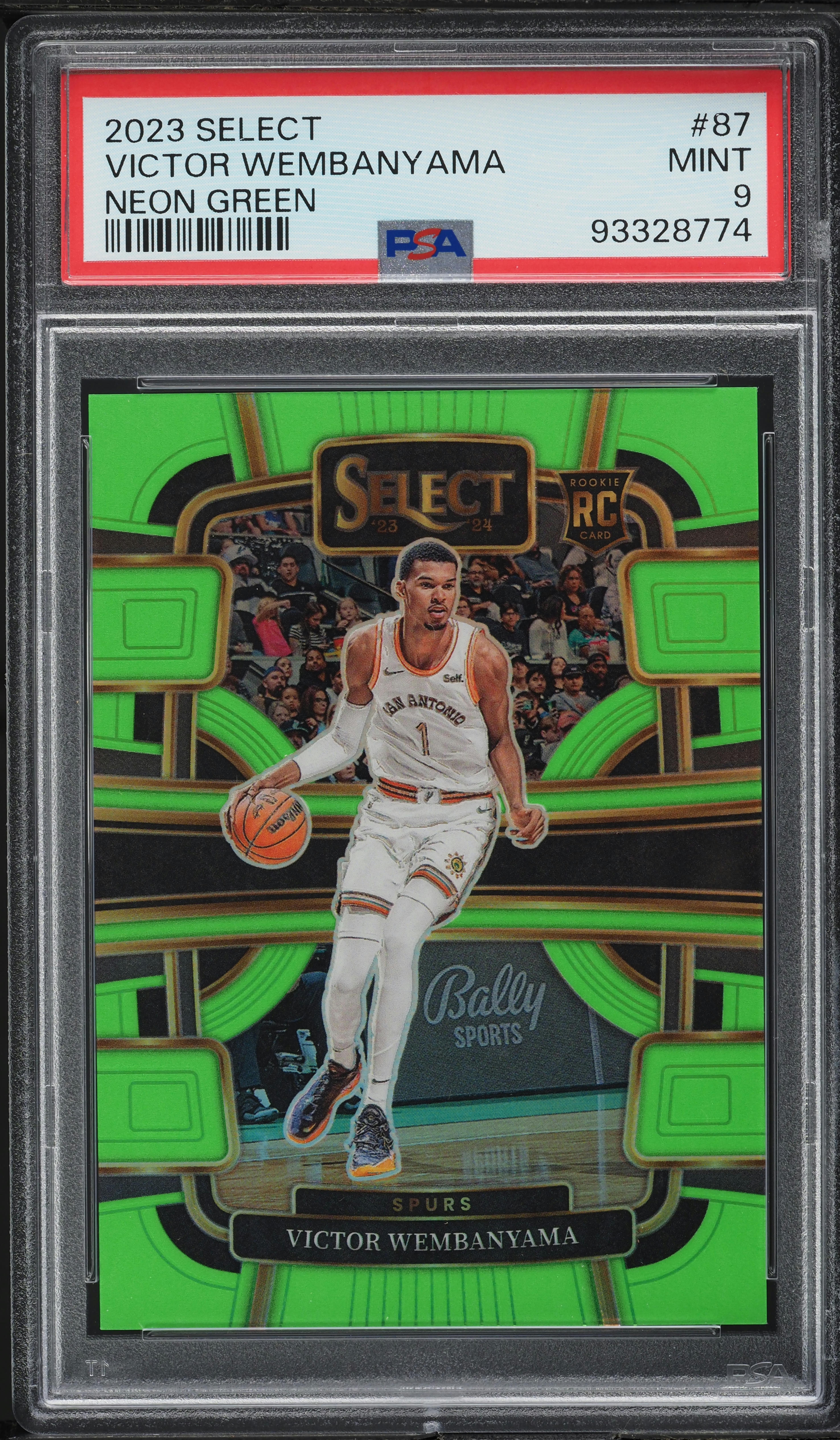 2023 Select Concourse Neon Green Prizm Victor Wembanyama ROOKIE 