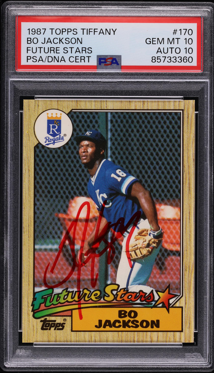 1987 Topps Tiffany Future Stars Bo Jackson ROOKIE AUTO DNA 10 #170 PSA 10 GEM