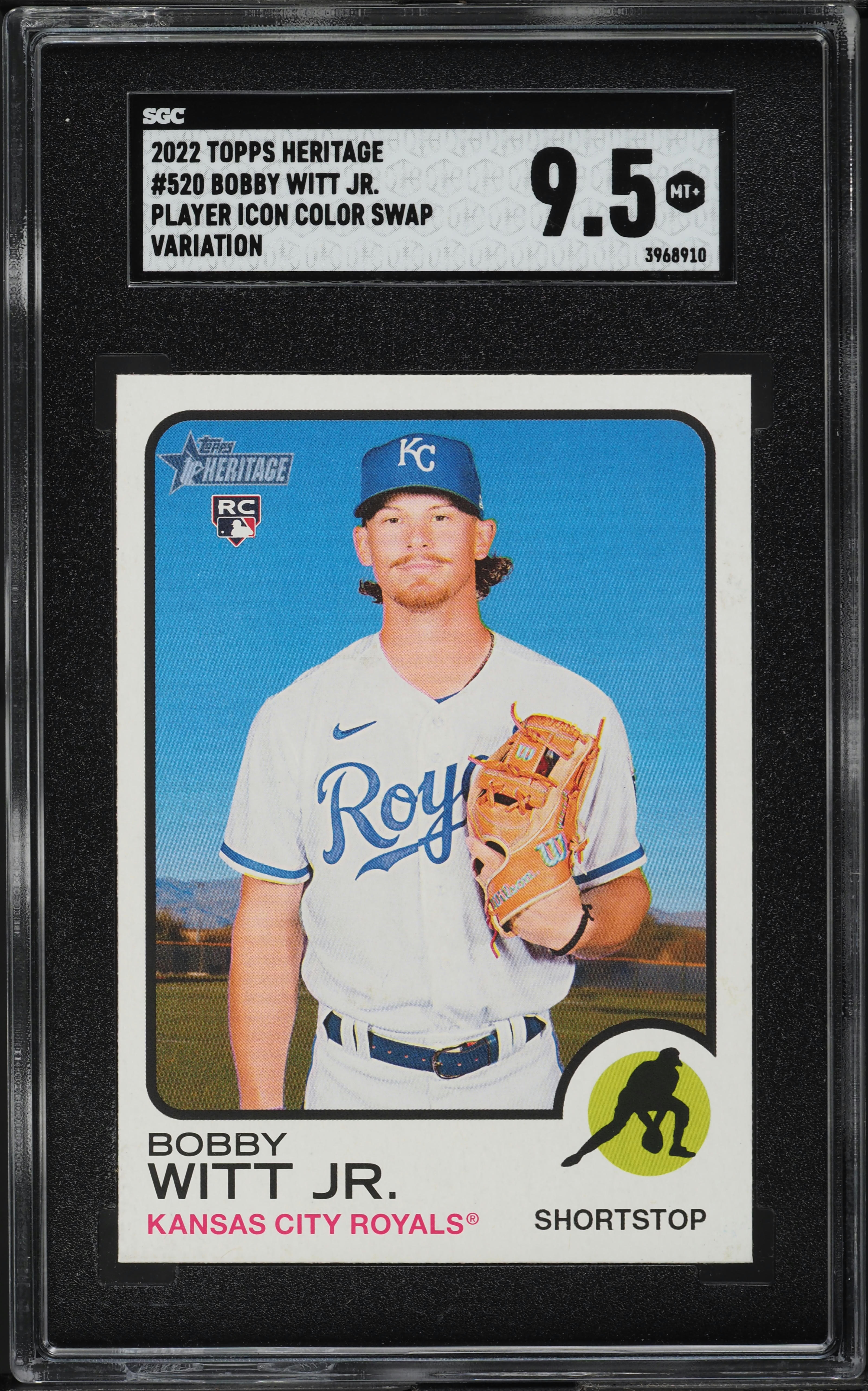 2022 Topps Heritage Player Icon Color Swap Bobby Witt Jr. ROOKIE 