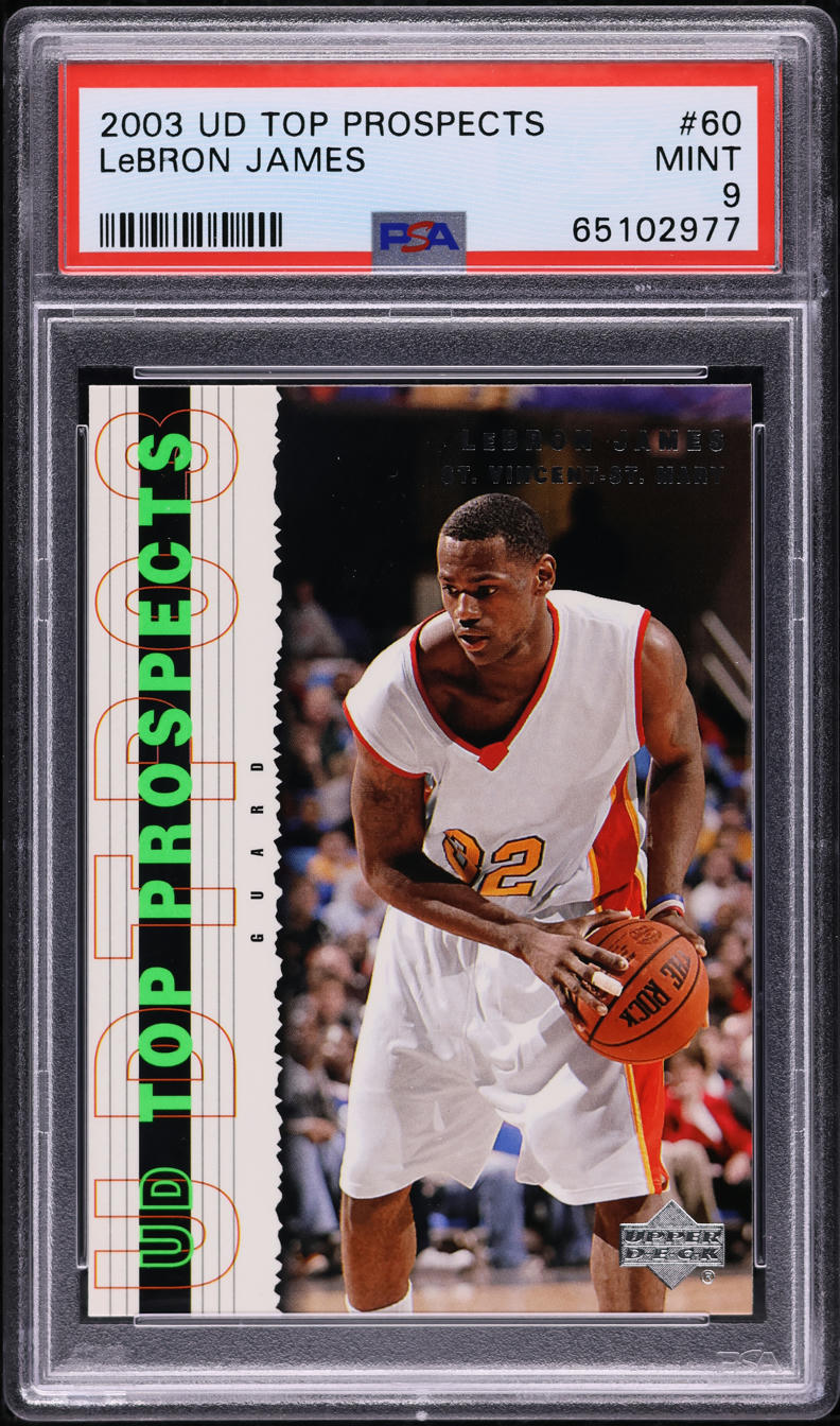 2003 Upper Deck Top Prospects LeBron James ROOKIE #60 PSA 9 MINT