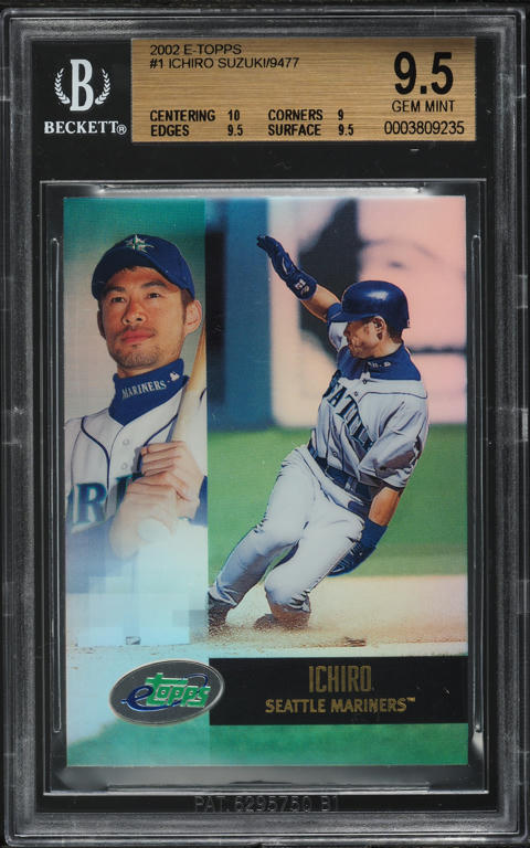 2002 eTopps Ichiro Suzuki #1 BGS 9.5 GEM MINT on Fanatics Collect
