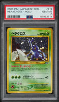 2000 Pokemon Japanese Neo Holo Heracross #214 PSA 10 GEM MINT on