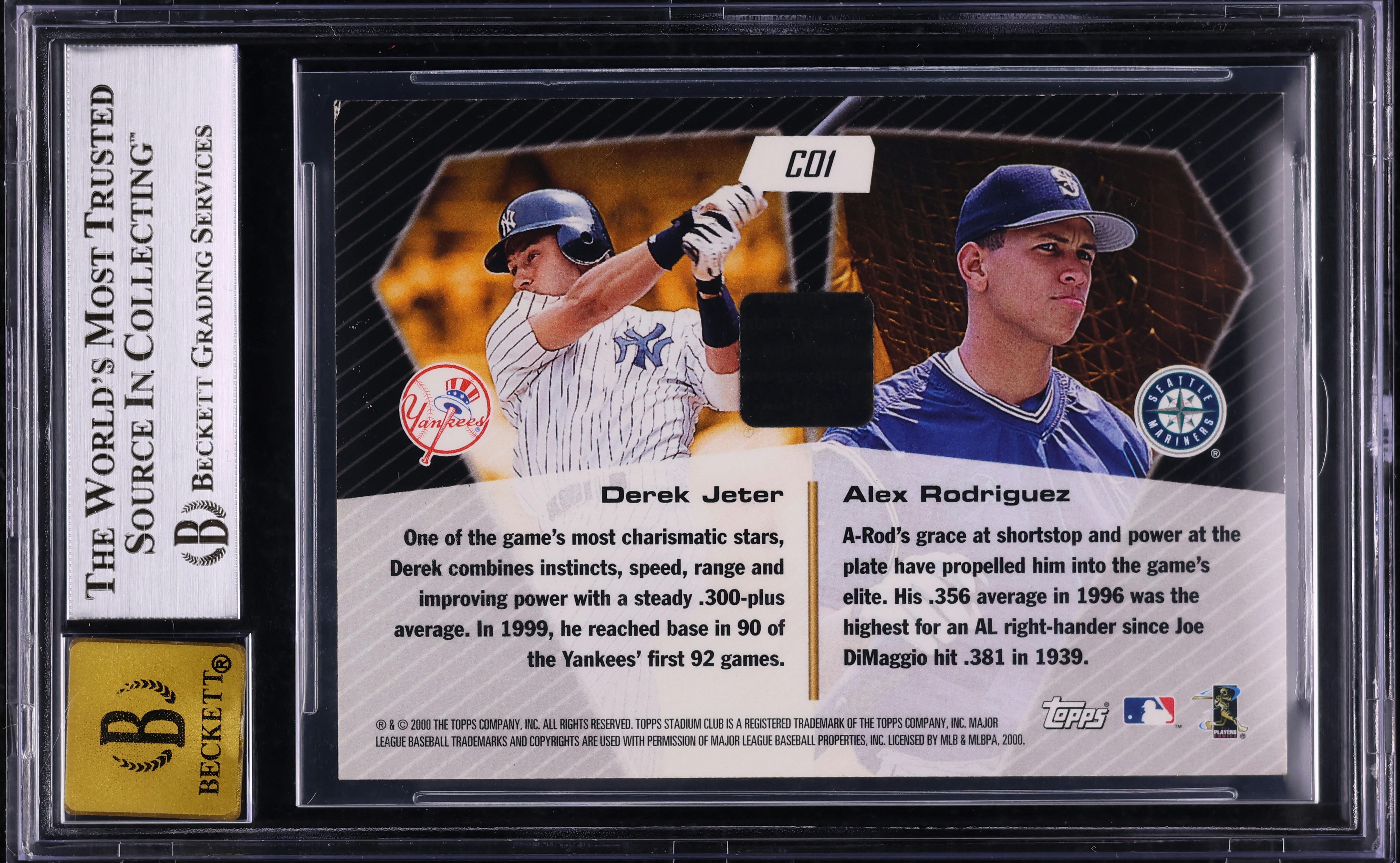 2000 Stadium Club Co-Signers Alex Rodriguez & Derek Jeter AUTO 