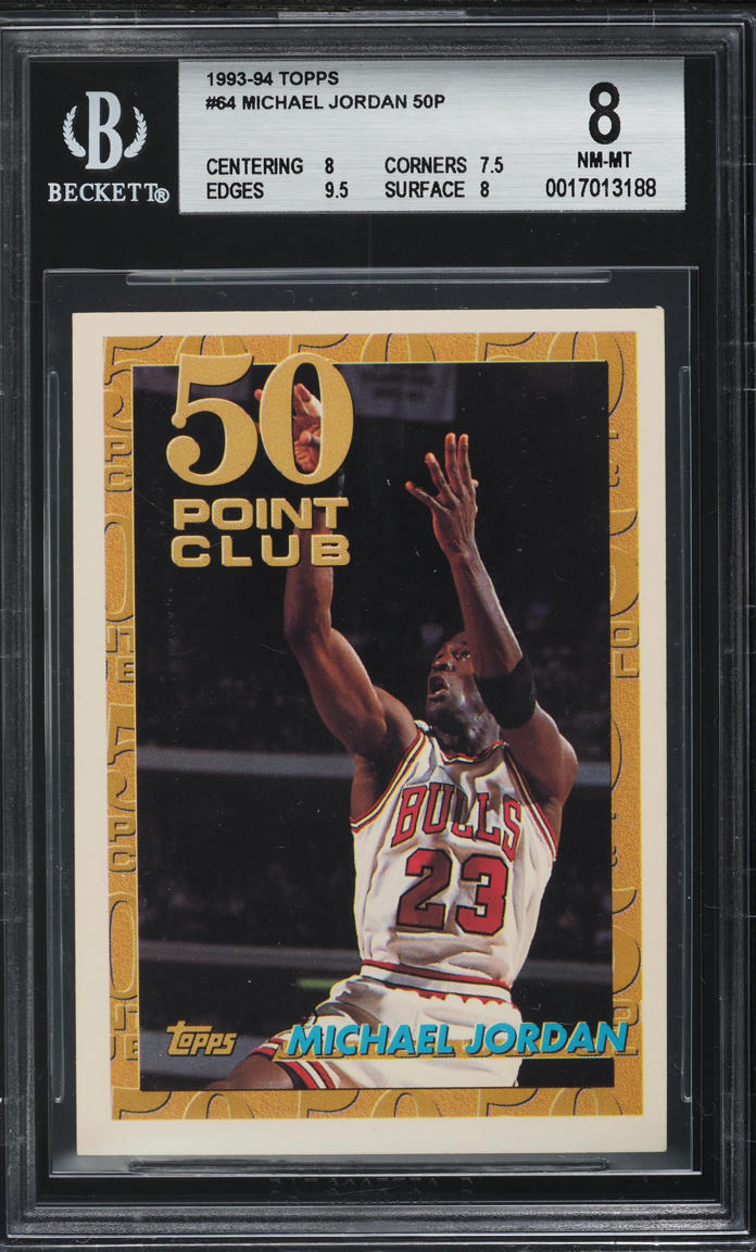 1993 Topps 50 Point Club Michael Jordan #64 BGS 8 NM-MT