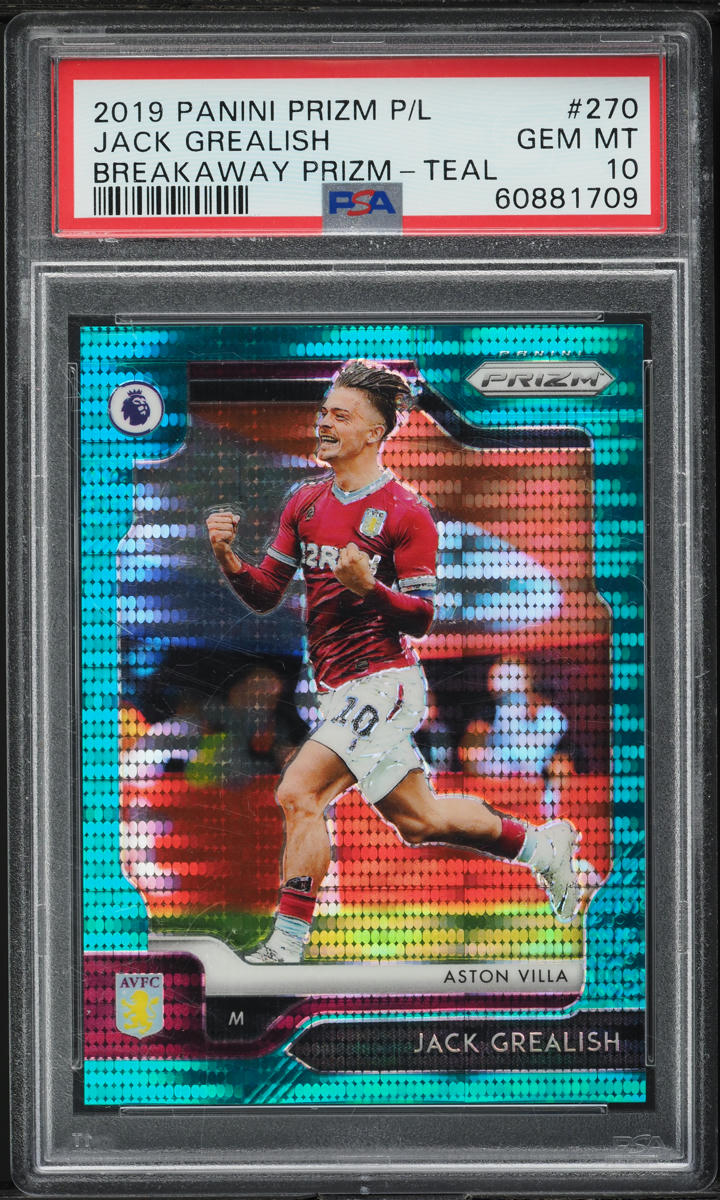 2019 Panini Prizm Premier League Breakaway Teal Jack Grealish RC