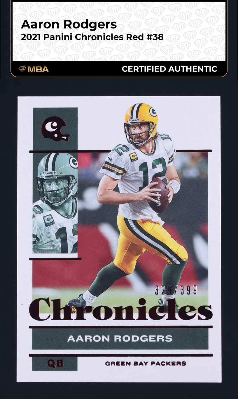 2021 Panini Chronicles Red Aaron Rodgers /399 #38 MBA AUTH