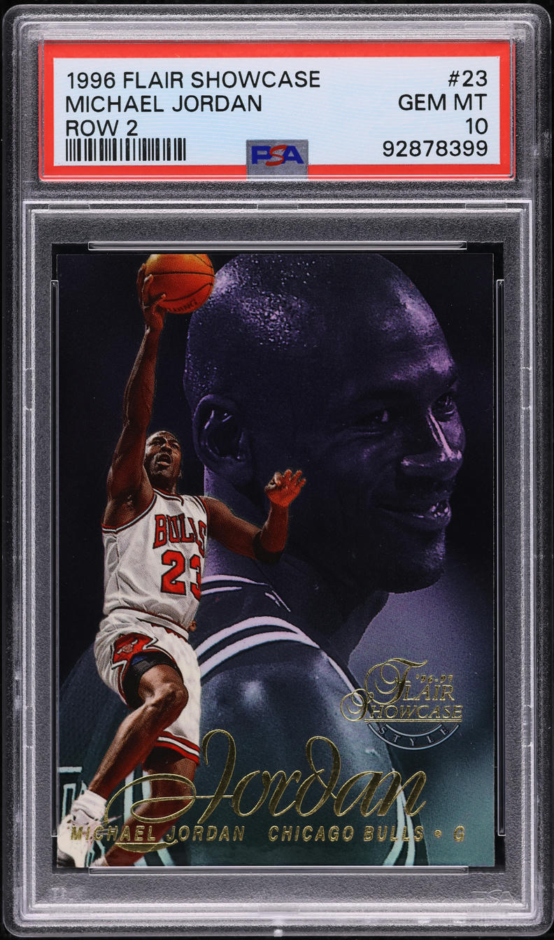 1996 Flair Showcase Row 2 Michael Jordan #23 PSA 10 GEM MINT
