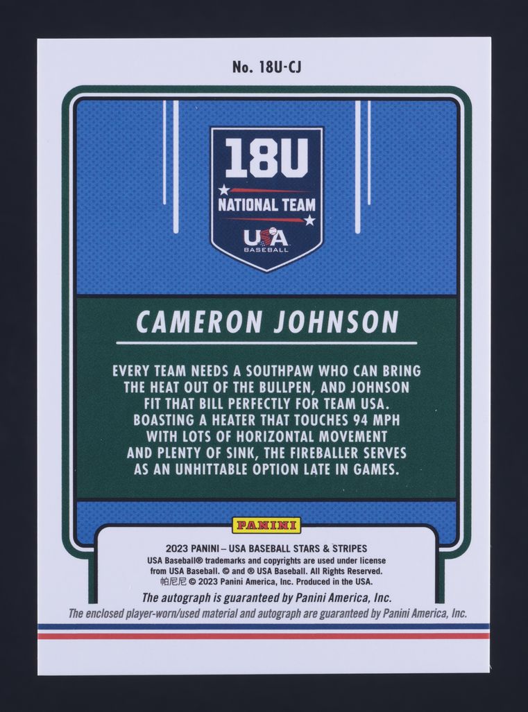 2023 Panini USA Stars & Stripes 18U Cameron Johnson ROOKIE PATCH