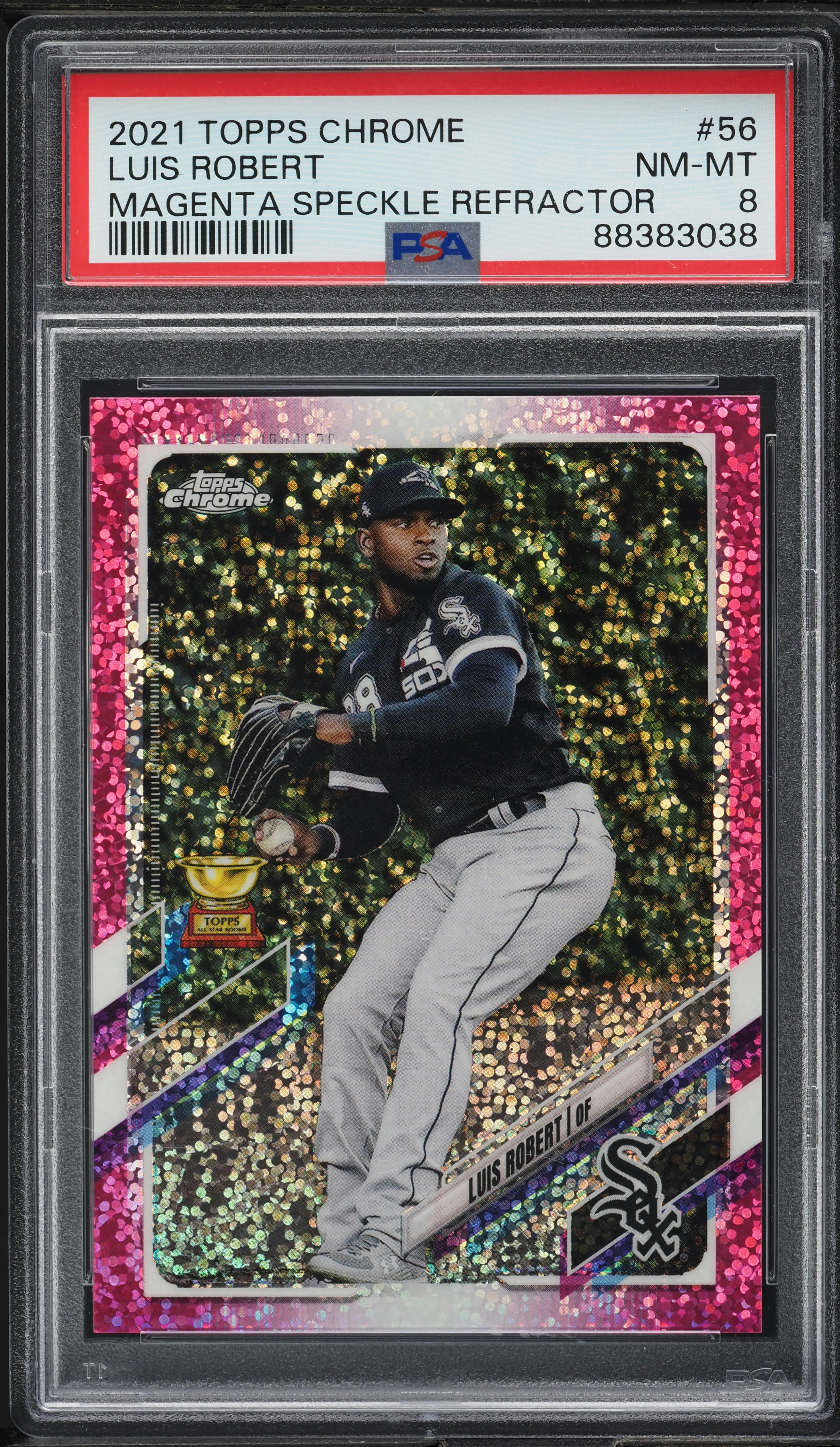 2021 Topps Chrome Magenta Speckle Refractor Luis Robert /350 #56