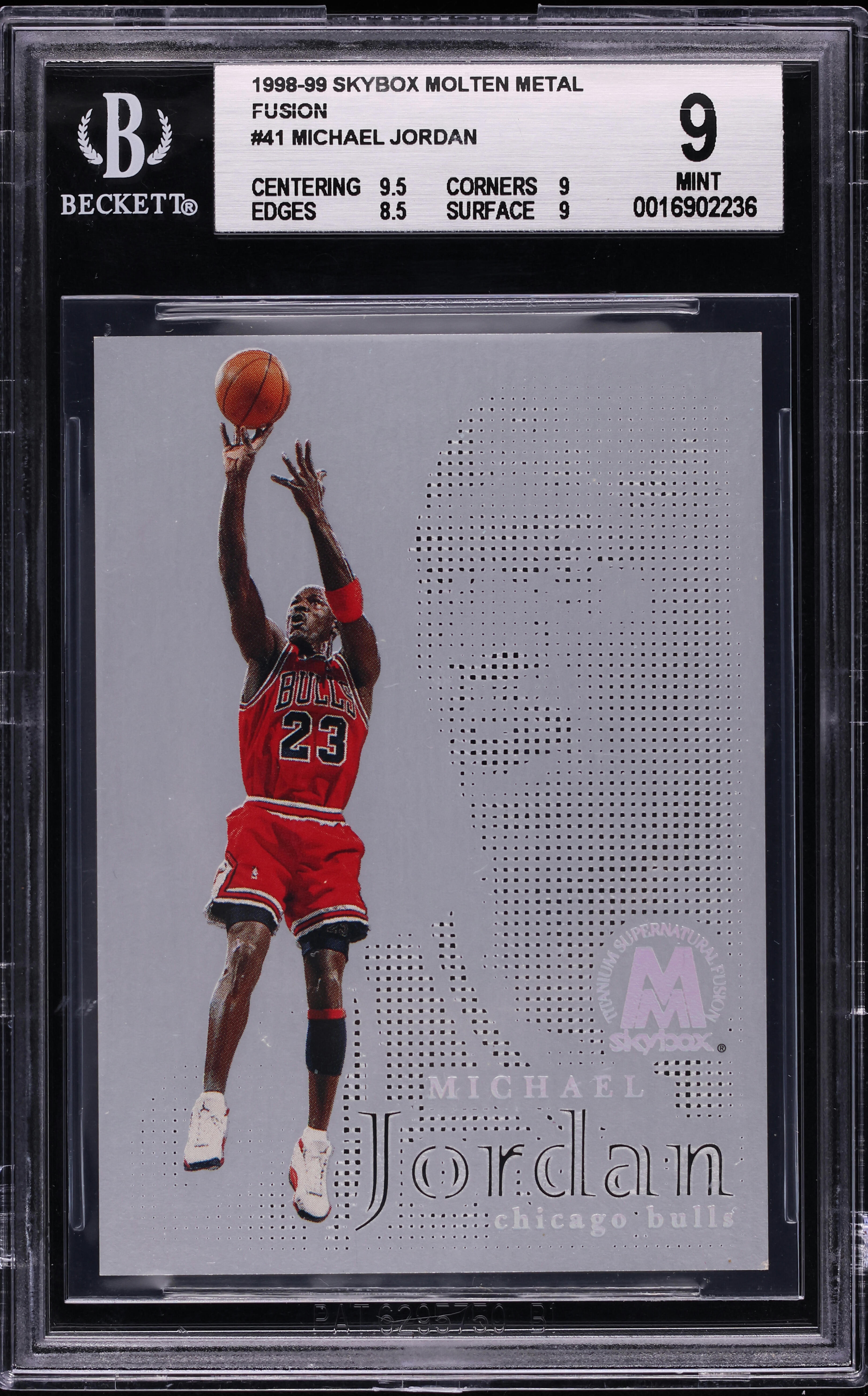 1998 Skybox Molten Metal Fusion Michael Jordan /250 #41F BGS 9 